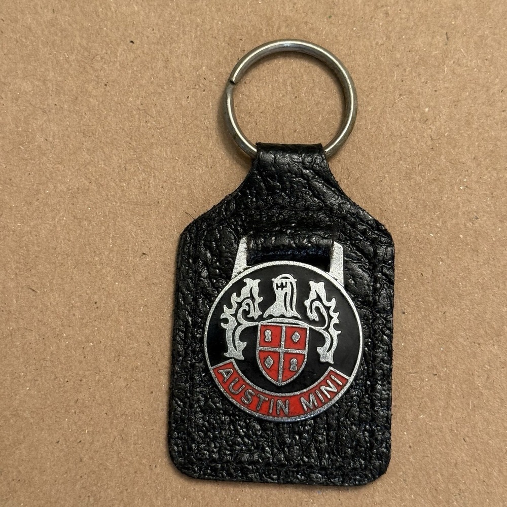 Austin Mini Black Red Keychain Car Automobile England British